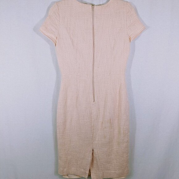 Light Pink Short Sleeve Tweed Dress Size Small - Picture 4 of 6